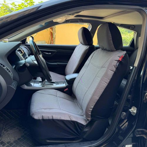 For GMC Sierra 1500 2007-on Front Car Seat Cover Waterproof Canvas Wolf Gray, US $52.99, image 2