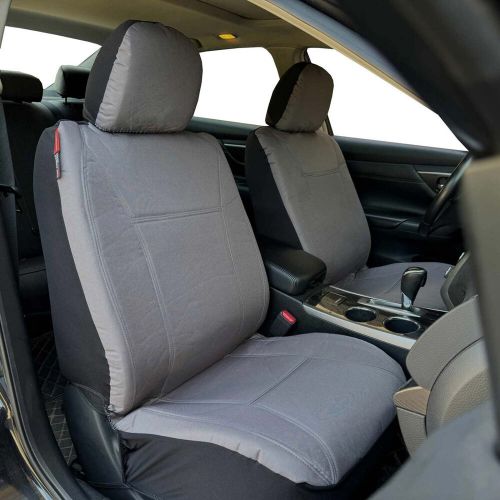 For GMC Sierra 1500 2007-on Front Car Seat Cover Waterproof Canvas Wolf Gray, US $52.99, image 3