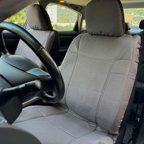 For GMC Sierra 1500 2007-on Front Car Seat Cover Waterproof Canvas Wolf Gray, US $52.99, image 5