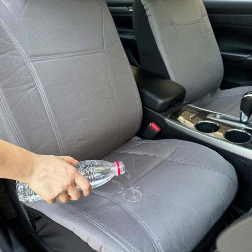 For GMC Sierra 1500 2007-on Front Car Seat Cover Waterproof Canvas Wolf Gray, US $52.99, image 6