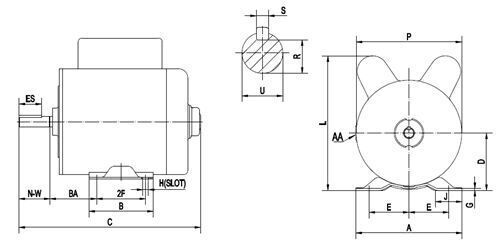 5 HP SPL 3450 RPM Air Compressor 60Hz Electric Motor 208-230V 56Frame 5/8" Shaft, US $143.50, image 2