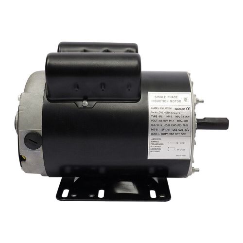5 HP SPL 3450 RPM Air Compressor 60Hz Electric Motor 208-230V 56Frame 5/8" Shaft, US $143.50, image 5