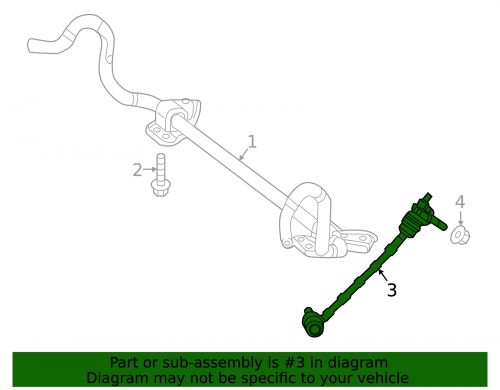 Genuine mercedes-benz suspension stabilizer bar link 223-323-64-00