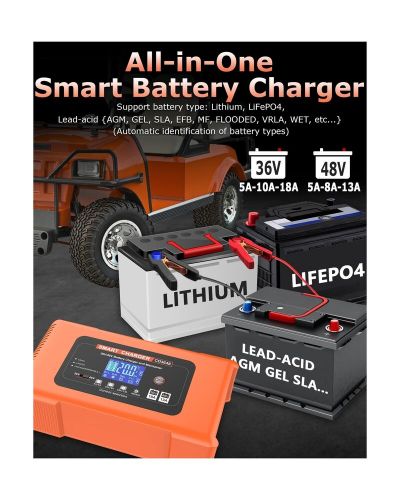 15 AMP 48 Volt Golf Cart Battery Charger for Club Car-3-Pin Round Plug, 48V L..., US $188.75, image 5
