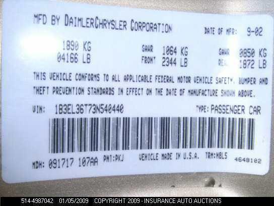 03 04 SEBRING AUTOMATIC TRANSMISSION SDN 6-2.7L, US $480.00, image 9