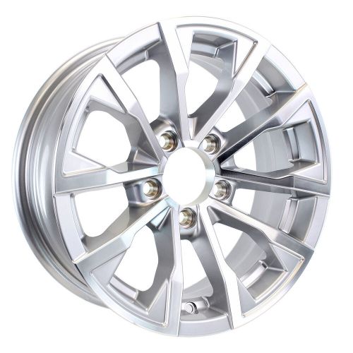 Aluminum Trailer Wheel 15X5 15 Inch Rim Silver Machined 5 Lug LZED55545SM, US $90.98, image 4
