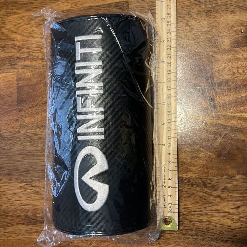 4PC Infiniti Carbon Fiber Seat Belt Covers and Headrest Pillow Set Black White, US $34.98, image 7
