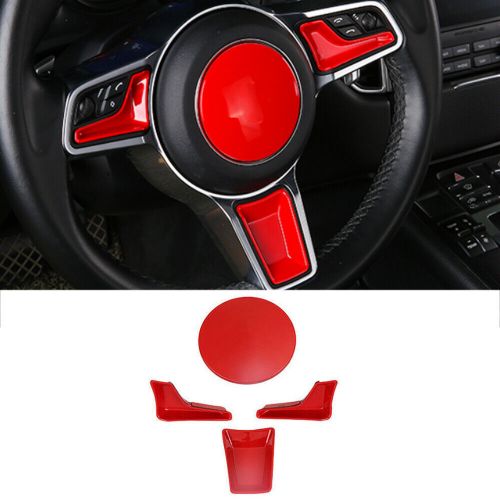 Inner Steering Wheel Cover Decor Trim Fit For Porsche Macan 2015-2021 Bright Red, US $94.95, image 9
