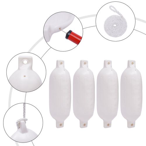 4Pcs Ribbed Marine Boat Fender PVC Bumper Dock Shield Protection 5.5" X 20", US $50.02, image 13