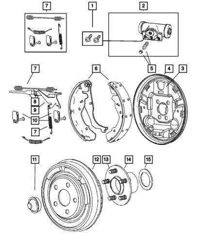 Genuine mopar wheel cylinder 5140708aa