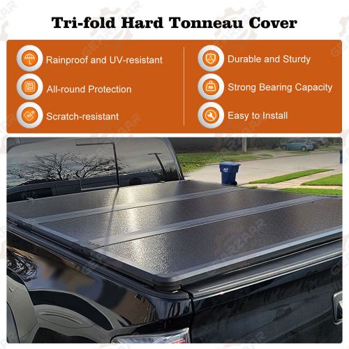 6.5ft bed hard 3fold folding tonneau cover for 2009-2014 ford f150 f-150 truck c