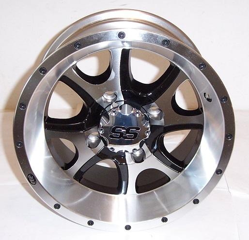Itp wheel ss108 machined finish 12x7 4/137 5+2 offset  1 piece aluminum new