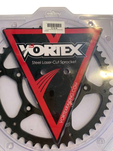 Vortex Steel Laser-Cut Sprocket 511S-49 49 Tooth 520 Steel Black Rear, US $19.99, image 2