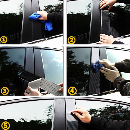For toyota corolla sedan 2020 2022 2021 carbon 5d fiber window pillar posts 16pc