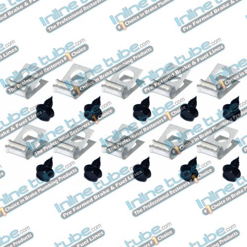 1/4 Brake Fuel Tube Set .25 Wrap Around Line Clamp Clip 10 Pack with BOLTS, US $12.50, image 8