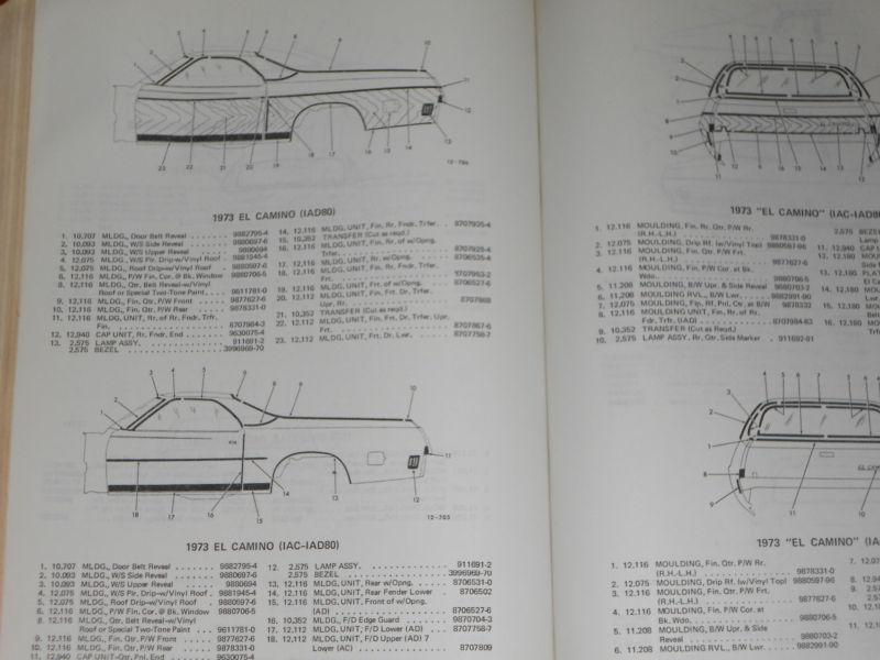 Sell 1973 CHEVROLET PARTS BOOK / NICE ORIGINAL PARTS CATALOG in Benton