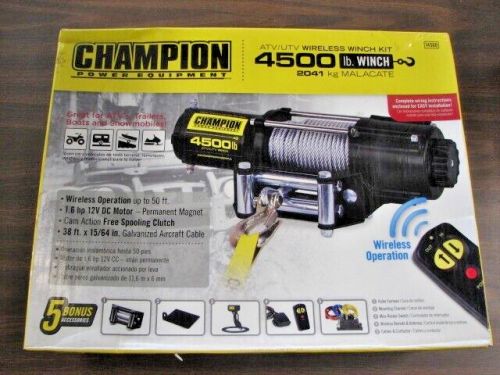Champion #14560 atv/utv 4500lb wireless winch kit, 1.6 hp