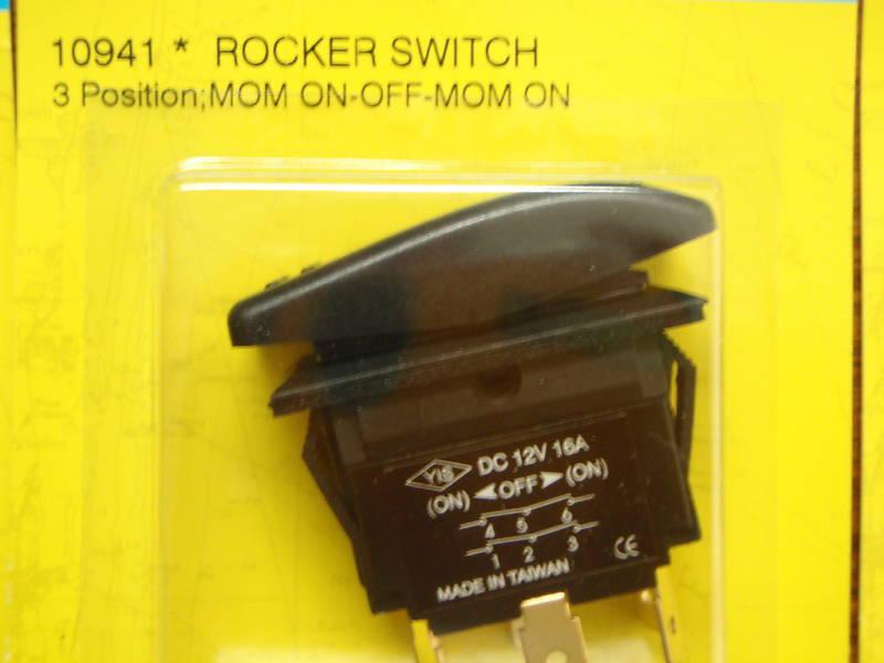 Rocker momentary switch 3 position (on)off(on) 6 terminal 10941 seachoice 