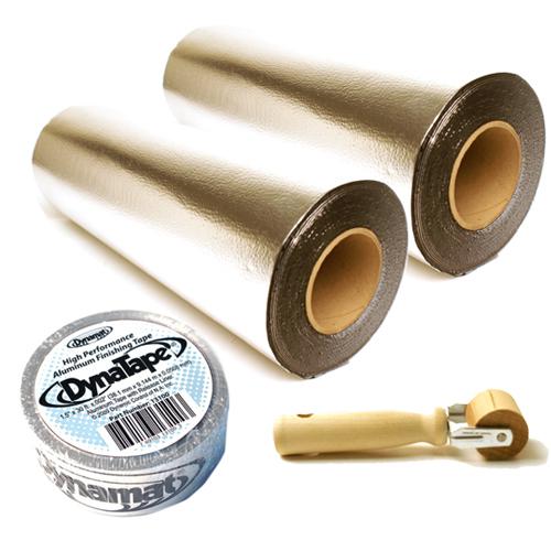 Gtmat ultra 80mil 100sqft bulk pack car audio sound deadener +dynatape + roller