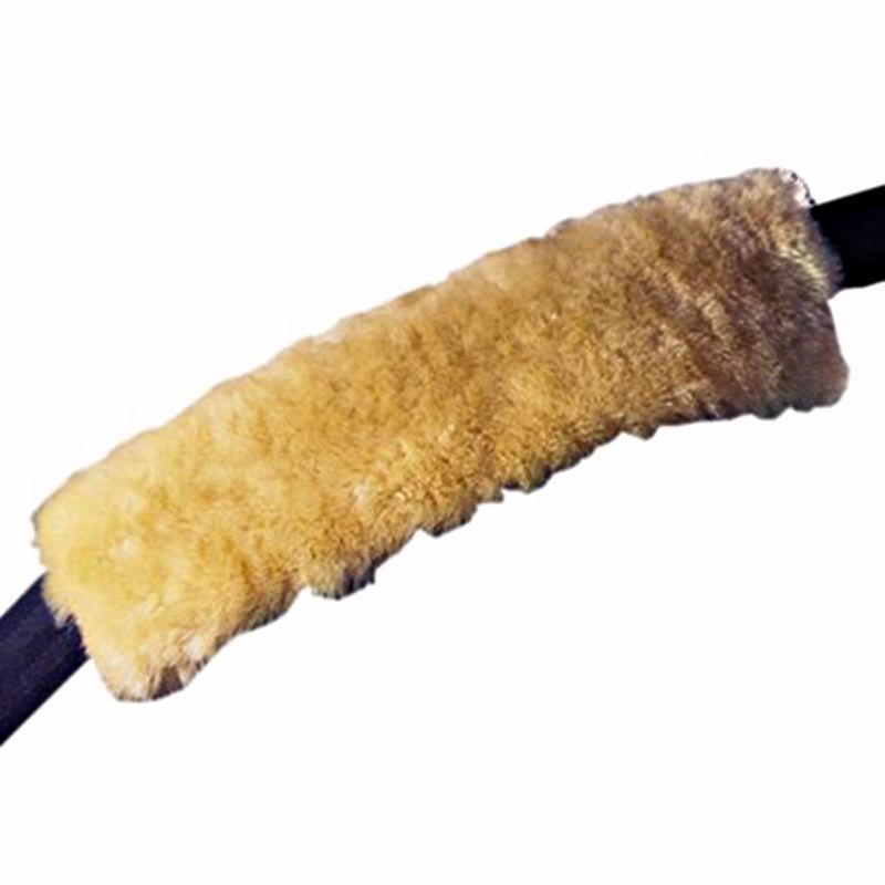 Brand New! Soft Blonde Champagne Fleece Shoulder Strap Pad Seat Belt Cover, US $1.04, image 2