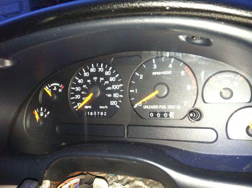 1996-1998 ford mustang 3.8l v6 gauge instrument cluster 165k oem auto 120 mph