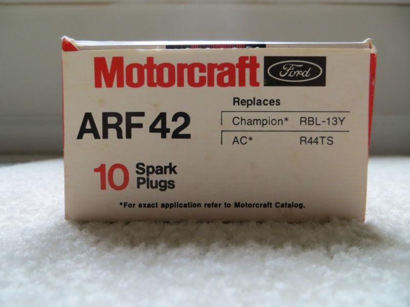 Ford motorcraft arf42 nos spark plugs, mercury,lincoln,cleveland v8,pantera 351