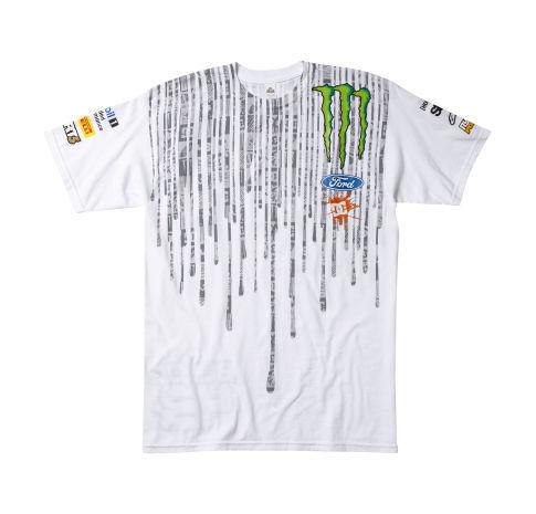 New dc ken block monster ford spill tshirt white xlarge