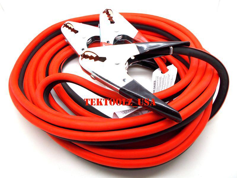 25ft x 2 gauge heavy duty booster jumper cables auto car jumping cables 600amp