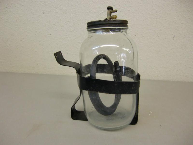 40's 50's Vintage Windshield Wiper Washer Jar Glass Bottle Fluid Pump Accessory , US $89.95, image 1