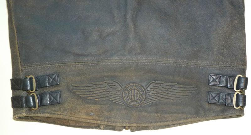 Harley Davidson Billings Distressed Brown Leather Medium Vest, US $185.00, image 3