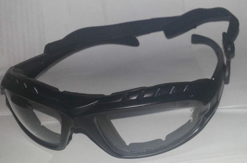 Motorcycle biker riding clear glasses safety clear glasses hold on strap goggles