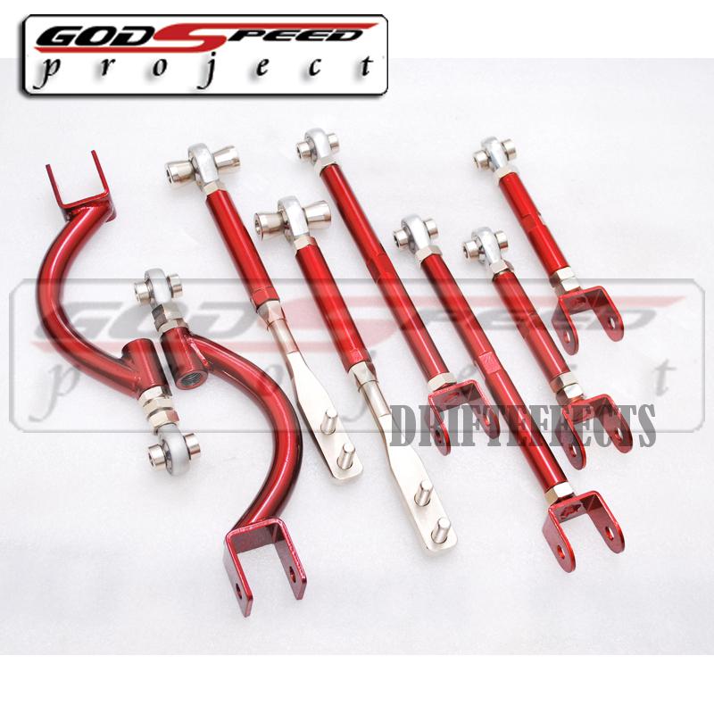 95-98 240sx s14 s15 camber+traction+tension+toe front rear jdm suspension set