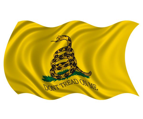 Gadsden waving flag decal 5"x3" don't dont tread on me american sticker (lh) zu1