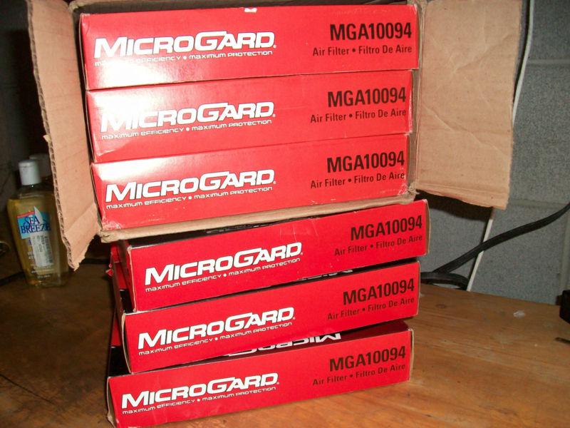 6 qty microgard air filter mga10094 