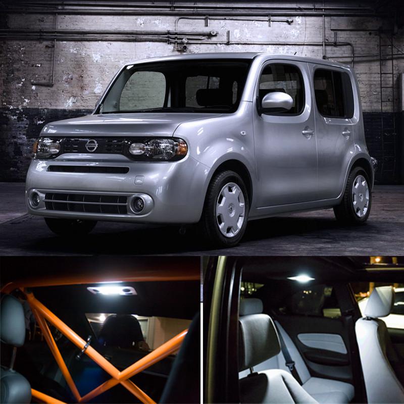 5x white led lights interior package deal kit 6000k smd 2009-2013 nissan cube