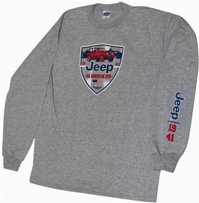 Jeep t-shirts - old toledo brands jeep icon long sleeve t-shirt - jeept4l