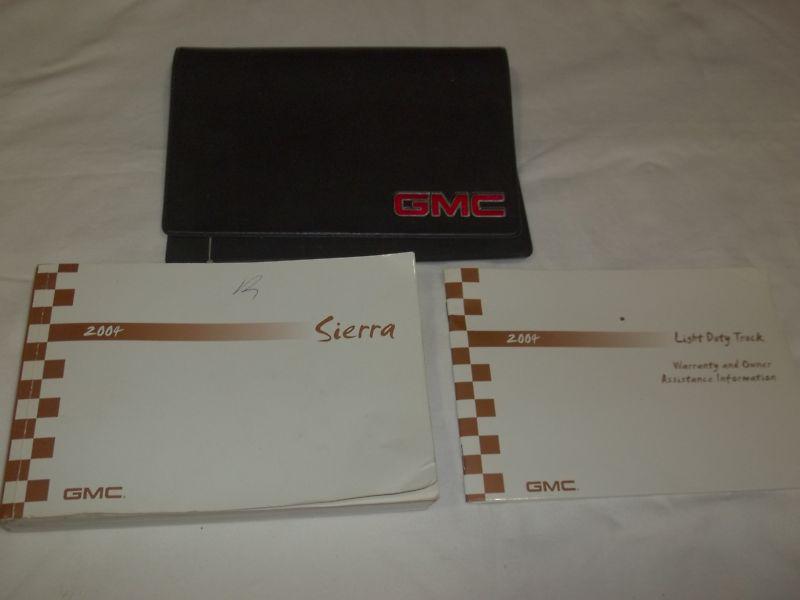2004 gmc sierra owner manual 3/pc.set & black gmc factory case. free s/h