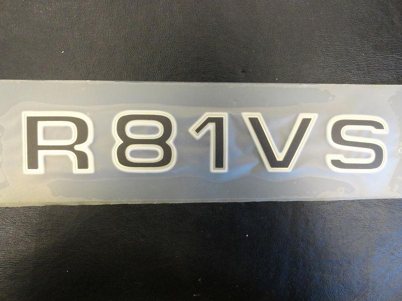Ranger r81vs bass raised decal black/silver/white 9 1/2" x 1 5/8" marine boat
