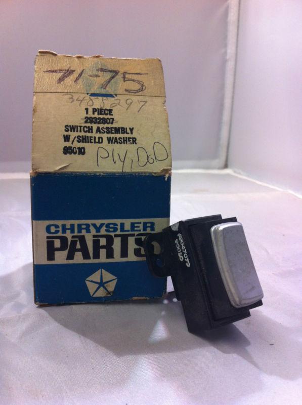 1971-1975 nos dodge plymouth windshield washer switch pt.#3488297 mopar hotrod 