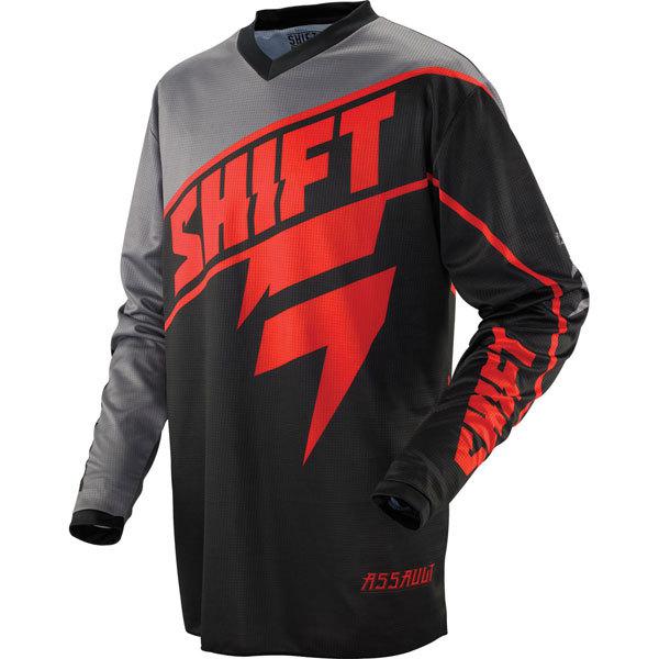 Grey/red s shift racing assault jersey 2013 model