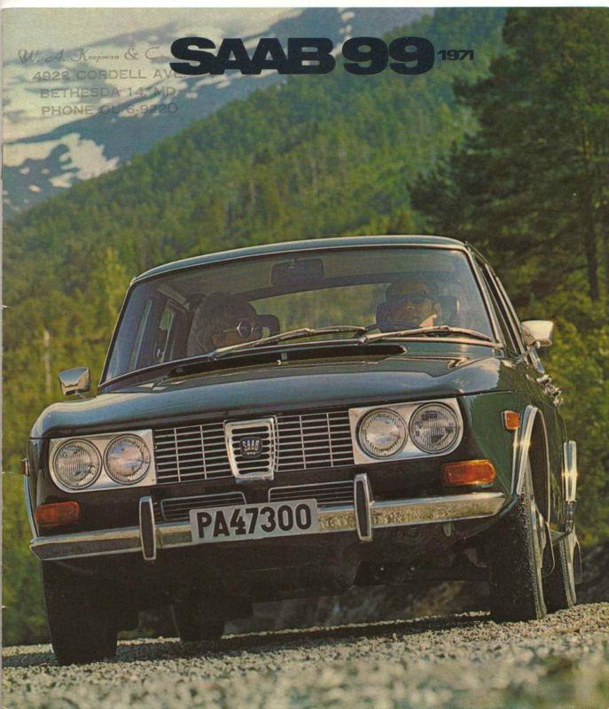 1971 saab 99 20-page original sales brochure catalog