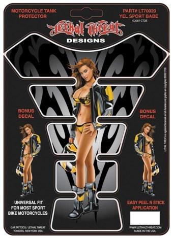 Tankpad tank protector - yellow sport babe