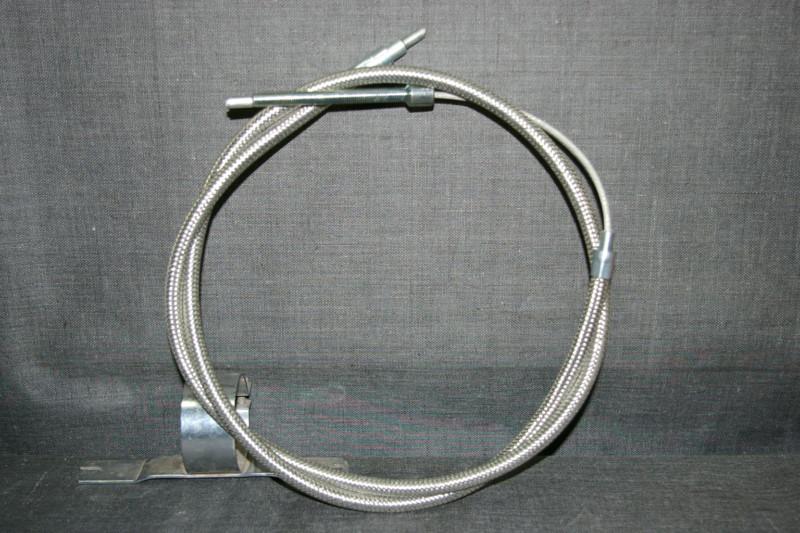 Harley sportster braided clutch cable 6" over stock 1971-84  