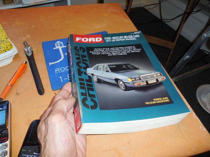 1971-1985 ford mercury mid size cars chiltons shop service repair manual 