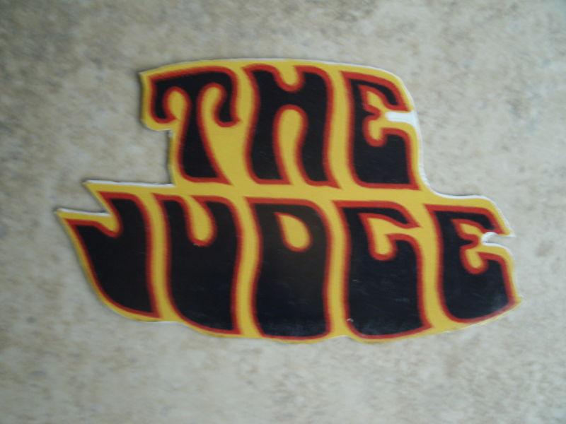 The judge hot rod sticker decal 5"