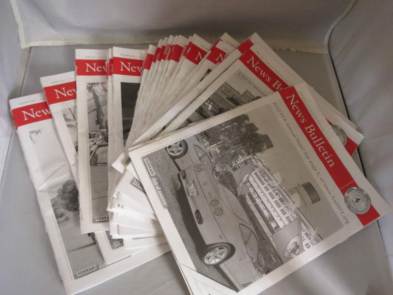 Huge ferrari fca news bulletin lot 25 issues!! 2011-2013 f40 308 328 348 355 360