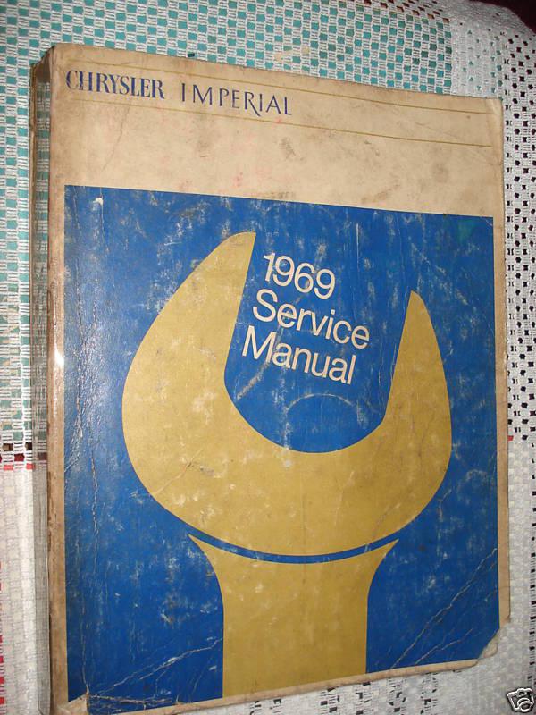 1969 chrysler service manual shop book original rare nr