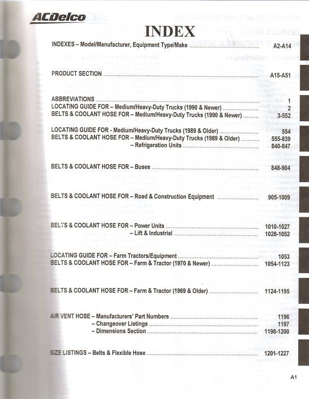 2001 AC Delco Belts & Hoses Catalog Book 35A-101 Original Excellent Condition, US $21.00, image 2