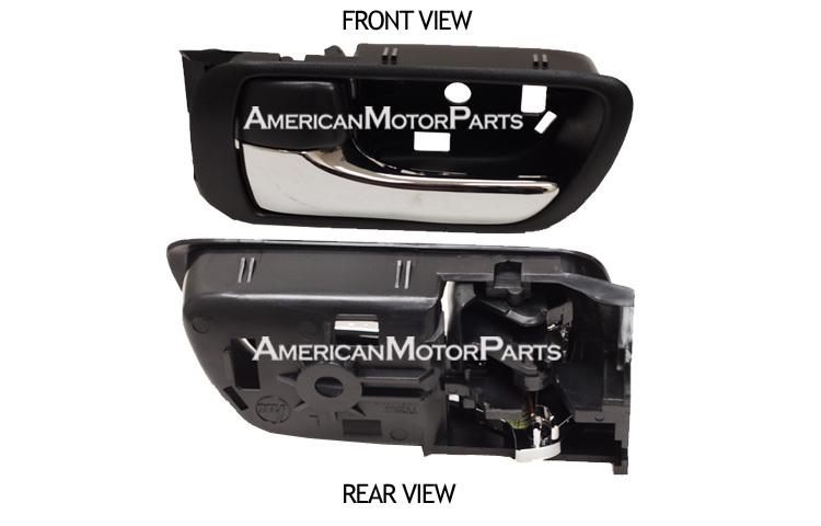 02-06 toyota camry usa black knob w/ chrome lever inside-front/rear pair