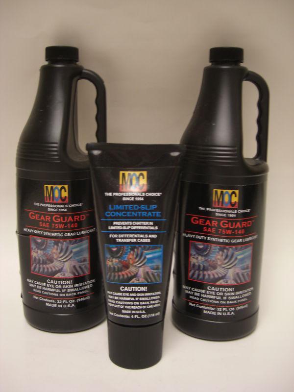 New - moc professional diff. service: 2 synthetic lube 75w-140 & 1 ltd-slip lube